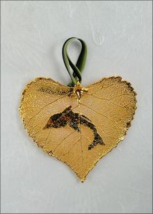 Real Leaf Silhouette | Dolphin Ornament
