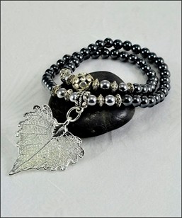 Cottonwood Jewelry | Real Cottonwood Leaf Bracelet