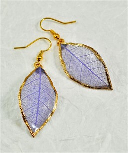 Real Leaf Jewelry l Real Leaf Dipped in Gold l Rubber Leaf