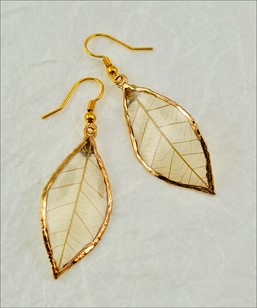 Real Leaf Jewelry l Real Leaf Dipped in Gold l Rubber Leaf
