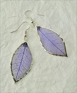 Real Leaf Jewelry l Real Leaf Dipped in Silver l Rubber Leaf