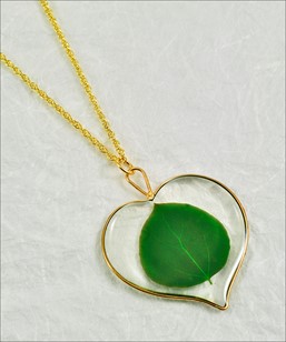 Real Leaf Jewelry l Aspen Leaf l Aspen Necklace l Gold Leaf Jewelry