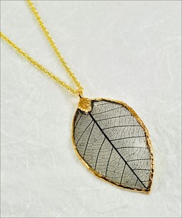 Rubber Leaf l Leaf Necklace l Real Leaf Necklace