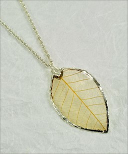 Rubber Leaf l Leaf Necklace l Real Leaf Necklace