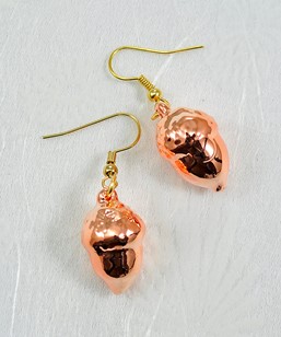 Real Acorn Earring | Acorn Earring | Acorn Rose Gold