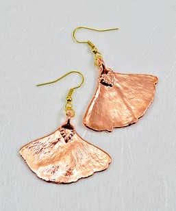 Real Ginkgo Leaf Earring | Ginkgo Leaf Earring | Ginkgo Leaf Rose Gold