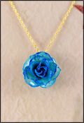 Rose Blossom Pendant in Blue