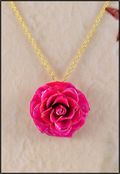 Rose Blossom Pendant in Fuchsia