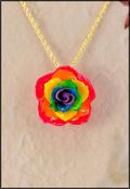 Gypsy Rose Blossom Pendant with Purple Center