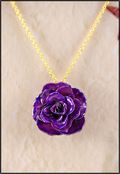 Rose Blossom Pendant in Lavender