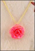 Rose Blossom Pendant in Pink