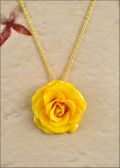 Rose Blossom Pendant in Yellow