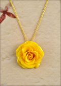 Rose Blossom Pendant in Yellow