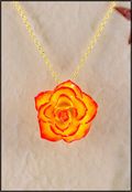Rose Blossom Pendant in Yellow/Red