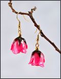 Natural Pink Rose Earrings