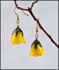 Natural Yellow Rose Earrings