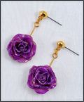 Rose Twirl Earrings in Lavender