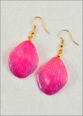Natural Orchid Petal Earrings in Lilac/Pink Veins with Gold Plated Findings