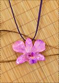 Natural Orchid Pendant in Hot Lavender