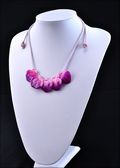 Orchid Petal Shower Necklace in Lilac/Grape with Lilac Cord