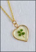 Heart Mirage Necklace with Four Leaf Clover