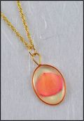 Oval Mirage Necklace with Pink Rose Petal