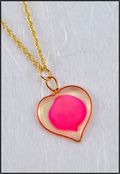 Heart Mirage Necklace with Fuchsia Rose Petal
