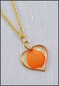 Heart Mirage Necklace with Orange Rose Petal