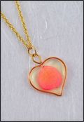 Heart Mirage Necklace with Pink Rose Petal