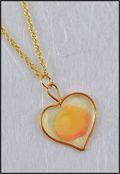 Heart Mirage Necklace with White/Pink Rose Petal