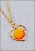 Heart Mirage Necklace with Yellow/Red Rose Petal