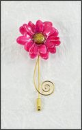 Daisy Stick Pin in Hot Pink