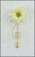 Daisy Stick Pin in White