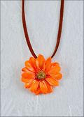 Daisy Pendant in Orange