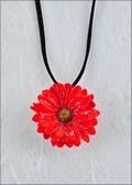 Daisy Pendant in Red