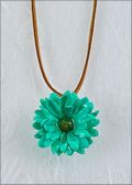 Daisy Pendant in Turquoise Green