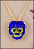 Pansy Pendant Blue