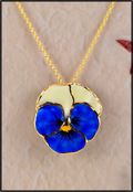 Pansy Pendant Blue/White