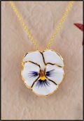 Pansy Pendant White