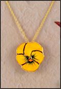 Pansy Pendant Yellow