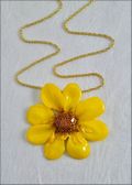 Dahlia Pendant in Yellow