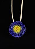 Aster Pendant in Lilac with Yellow Center