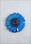 Gerbera Daisy Pin in Blue