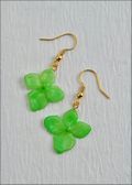 Hydrangea Earrings, Green