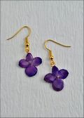 Hydrangea Earrings, Lilac