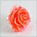 Adjustable Rose Blossom Ring in Pink