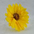 Adjustable Daisy Ring in Yellow
