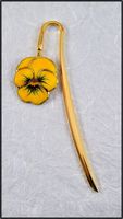 Pansy Bookmark - Yellow