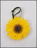 Gerbera Daisy Ornament in Yellow