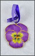 Pansy Ornament - Lavender